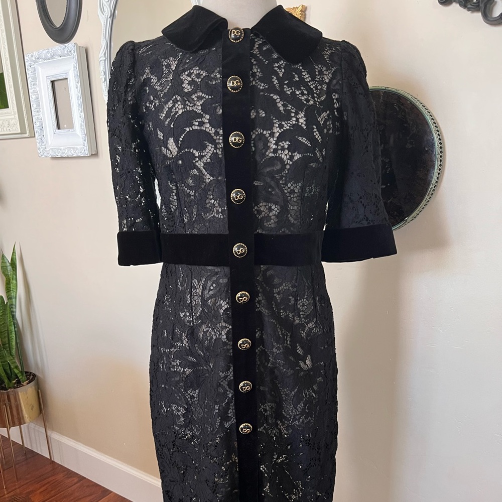 Dolce&Gabbana dress wit collar in size 46( US M-L) new with tags
